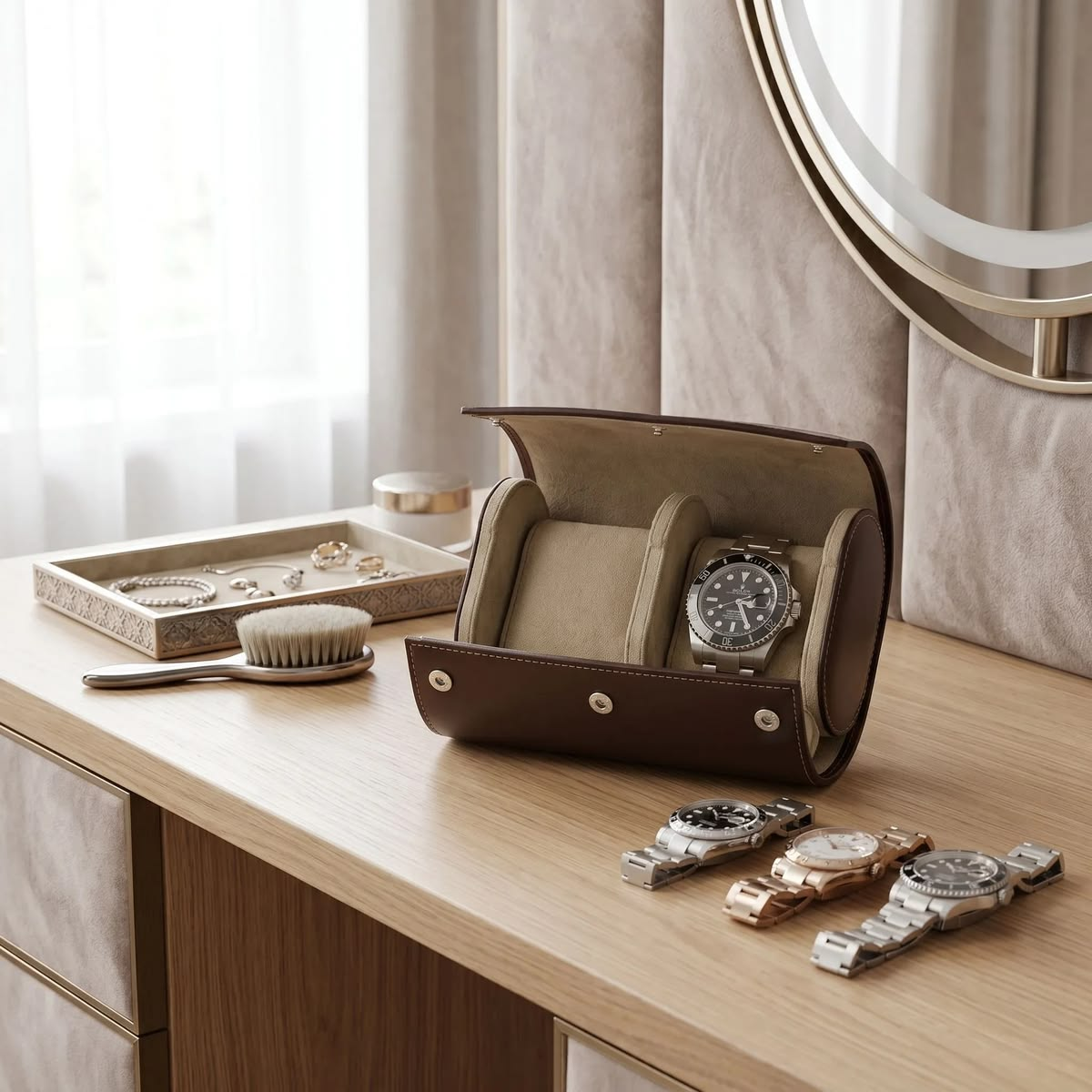 Luxury Leather Watch Box: An Elegant 15th Anniversary Gift for Him