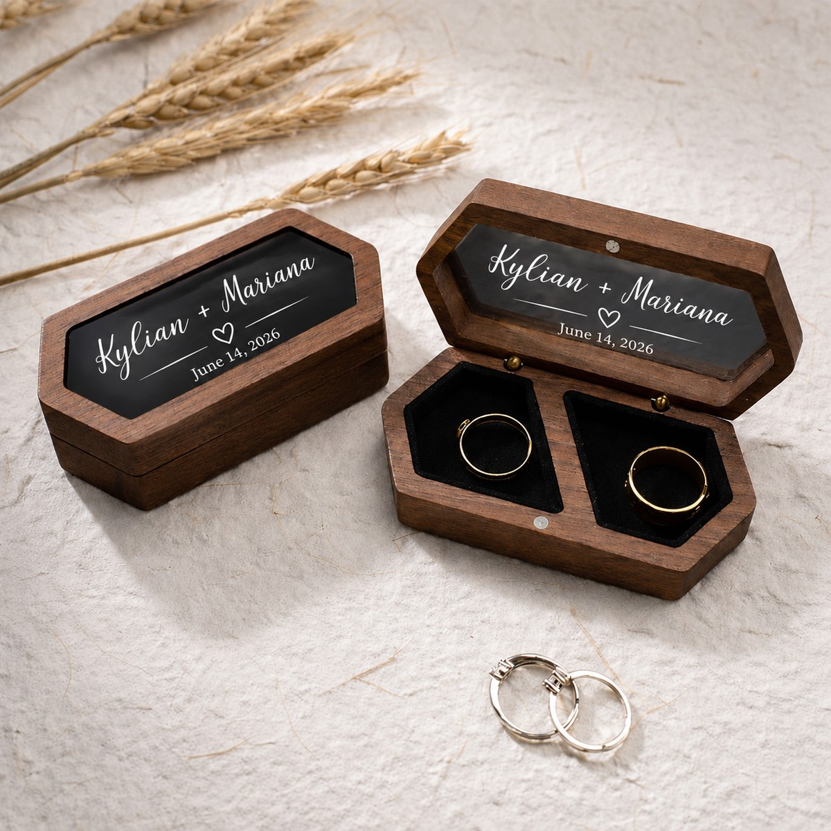 Custom Wooden Keepsake Ring Box