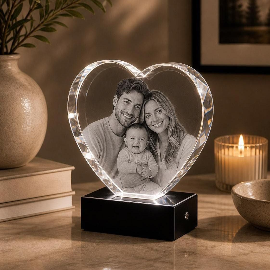 Personalized 3D Laser-Engraved Crystal Photo