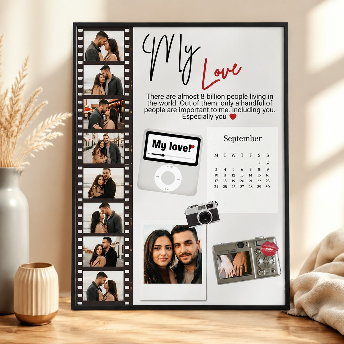 Vintage Film Strip Love Memory Art