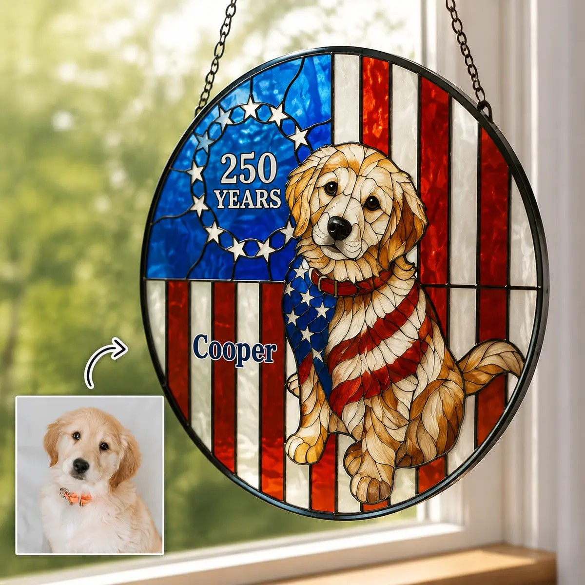 Custom Pet Stained Glass Suncatcher