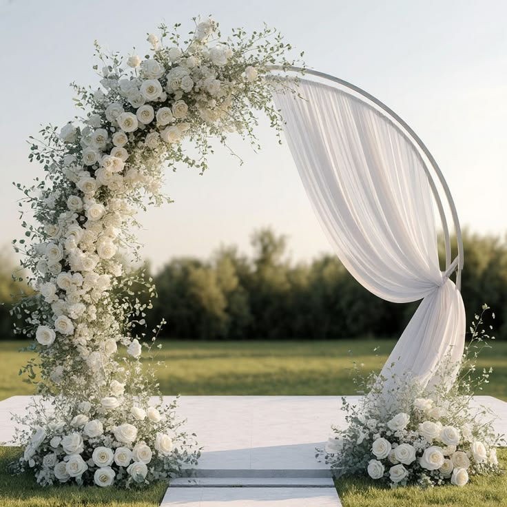 Minimalist Arch with Asymmetrical Florals