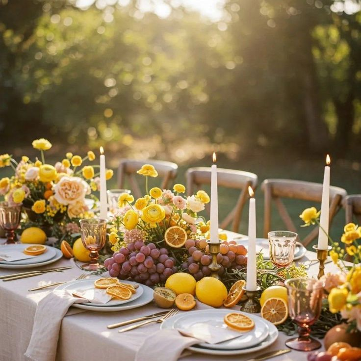 Fresh Fruit as Table Accents
