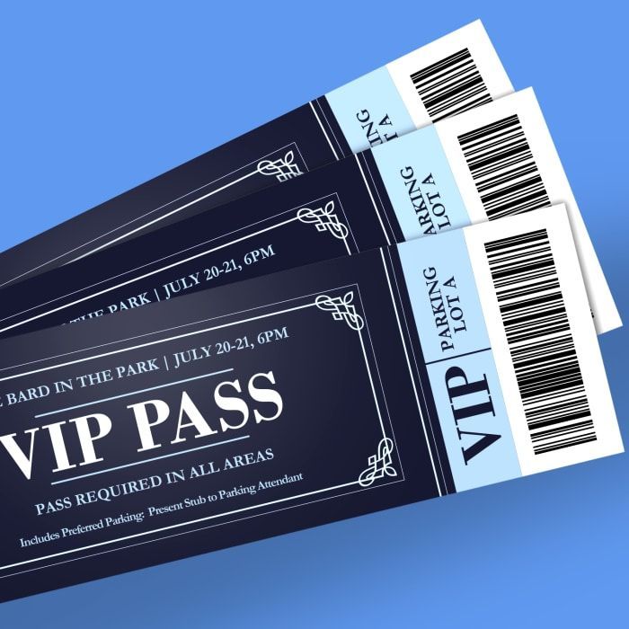 VIP Event Tickets: One year anniversary gifts for him