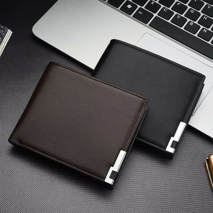 Personalized engraved leather wallet with a custom message, a special 1st anniversary gift for husband
