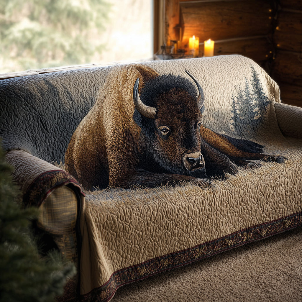 Majestic Plains Quilted Couch Cover Cat Scratch Furniture Protector Mother’s Day Gift Ideas
