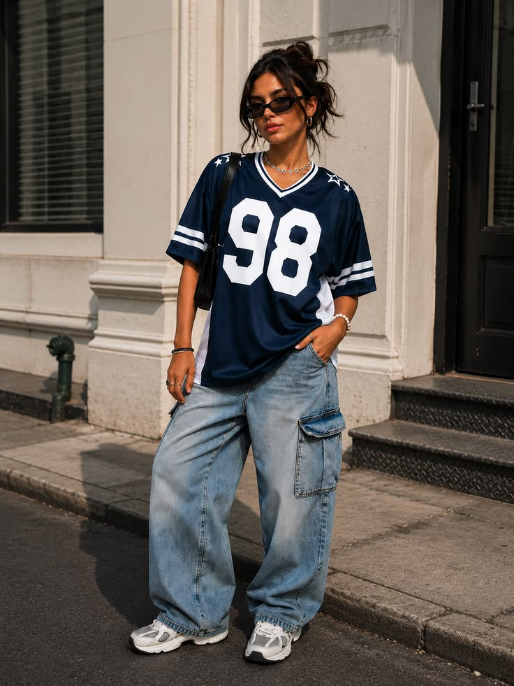 Blokecore fashion: Baggy Denim, Track Pants, and Skirts