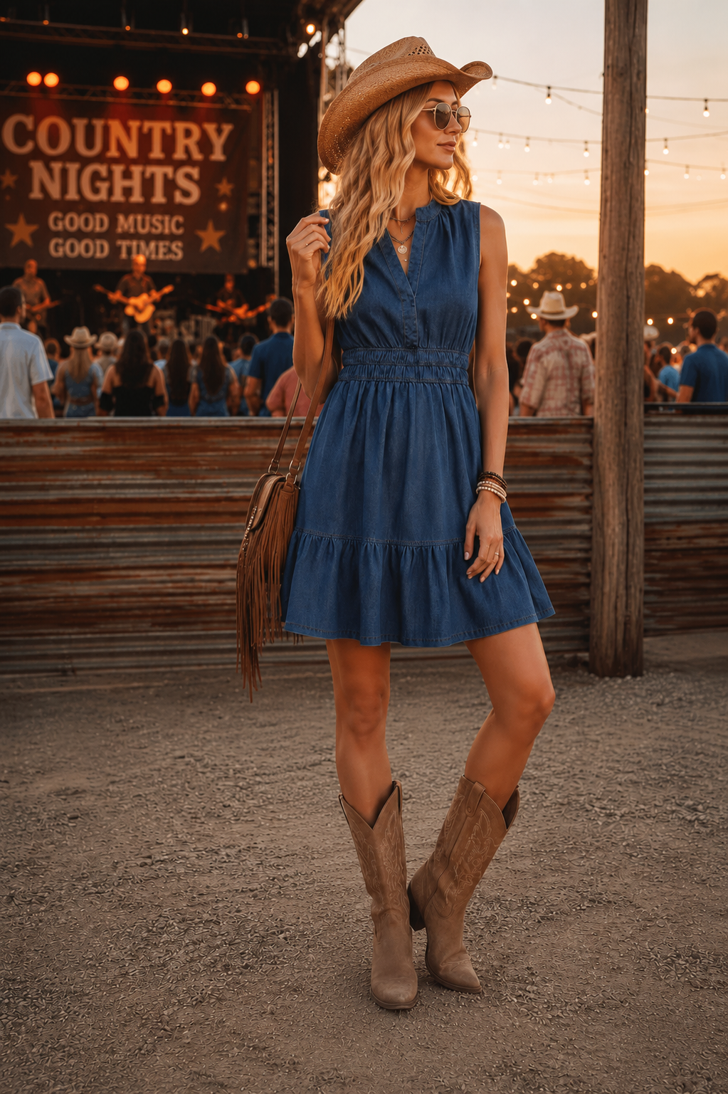 Summer country concert outfit: Classic Denim