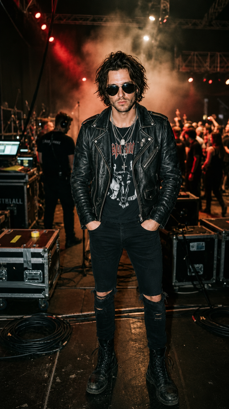 Summer rock concert outfit: Heavy Metal Glam
