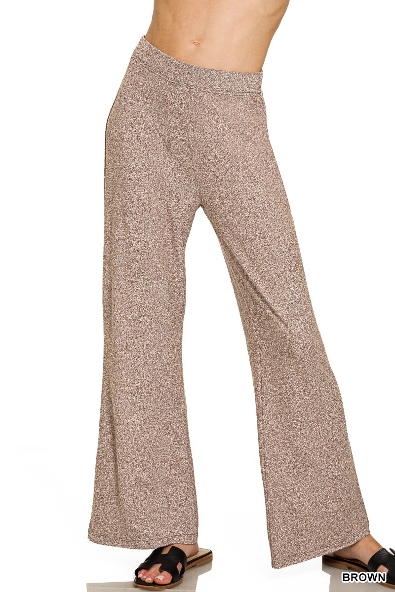 Zenana Soft Elastic Waisted Flare Pants