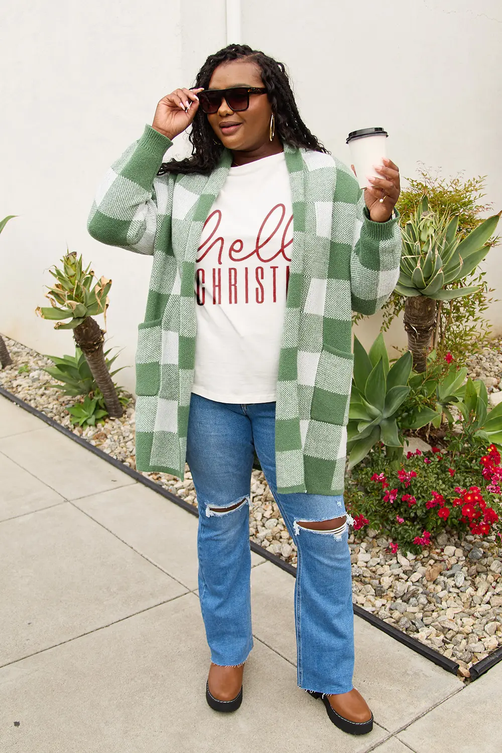 Simply Love Full Size Hello Christmas Short Sleeve T-Shirt