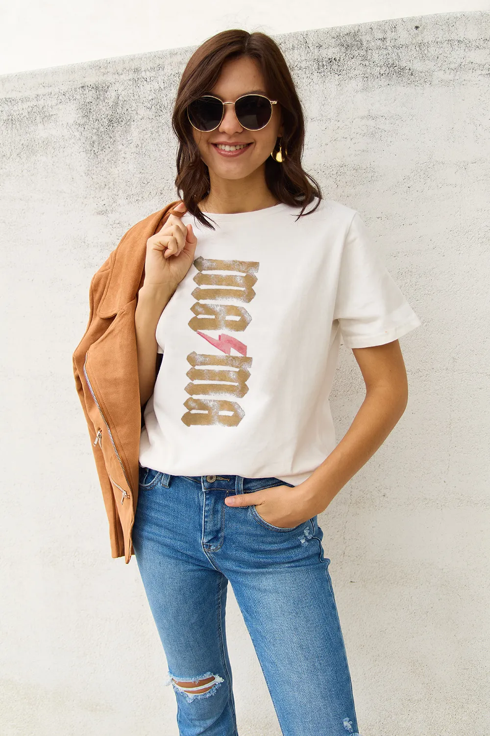 Simply Love Full Size Mama Short Sleeve T-Shirt