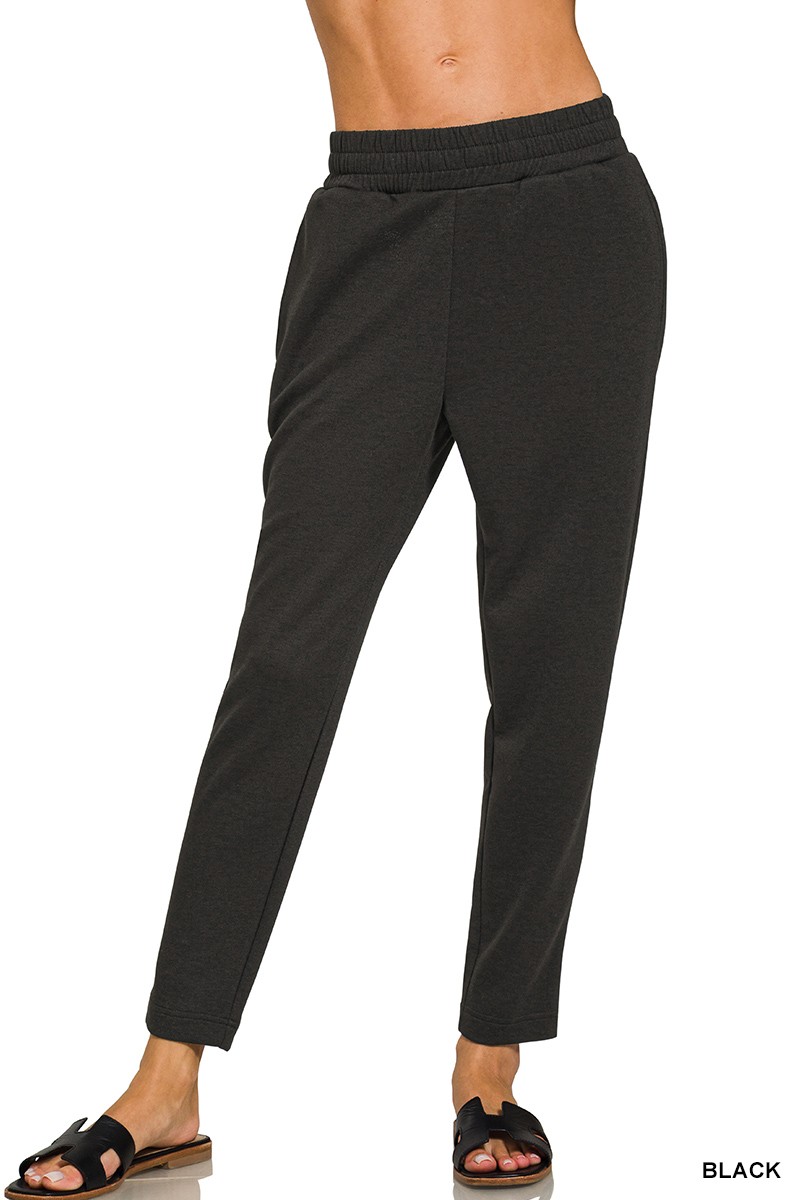 Zenana Scuba Capri Sweatpants with Pocket