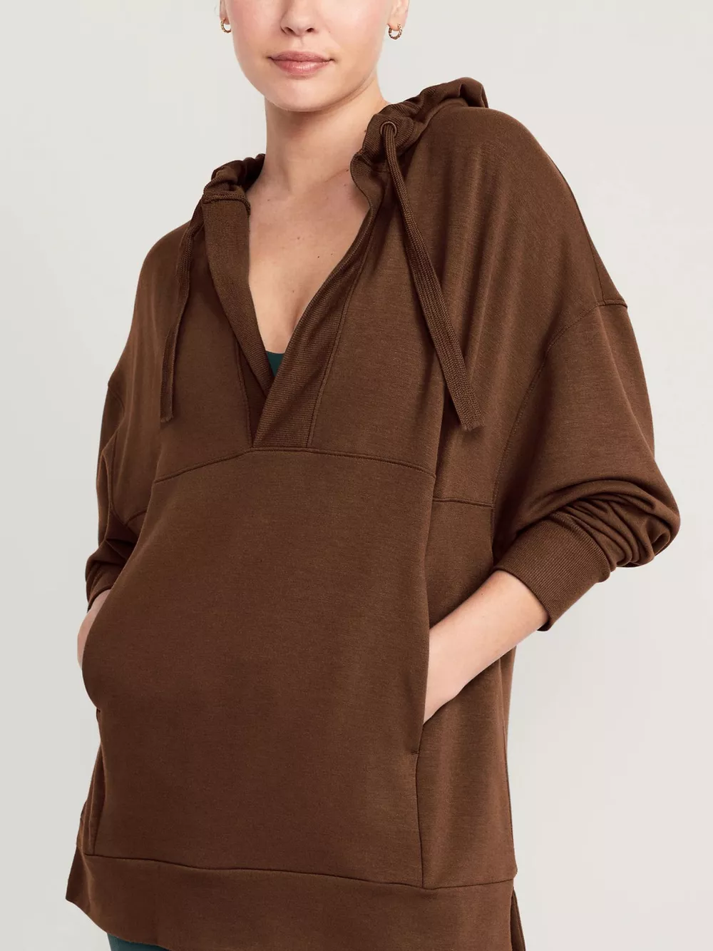 Drawstring Kangaroo Pocket Long Sleeve Hoodie