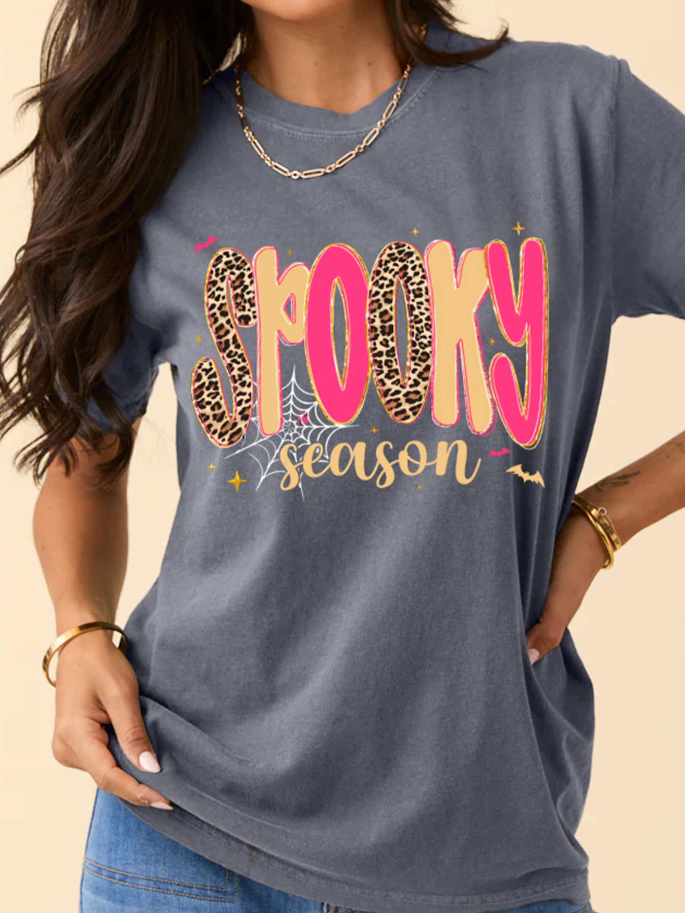Full Size Spooky Season Halloween Graphic T-Shirt Plus Size