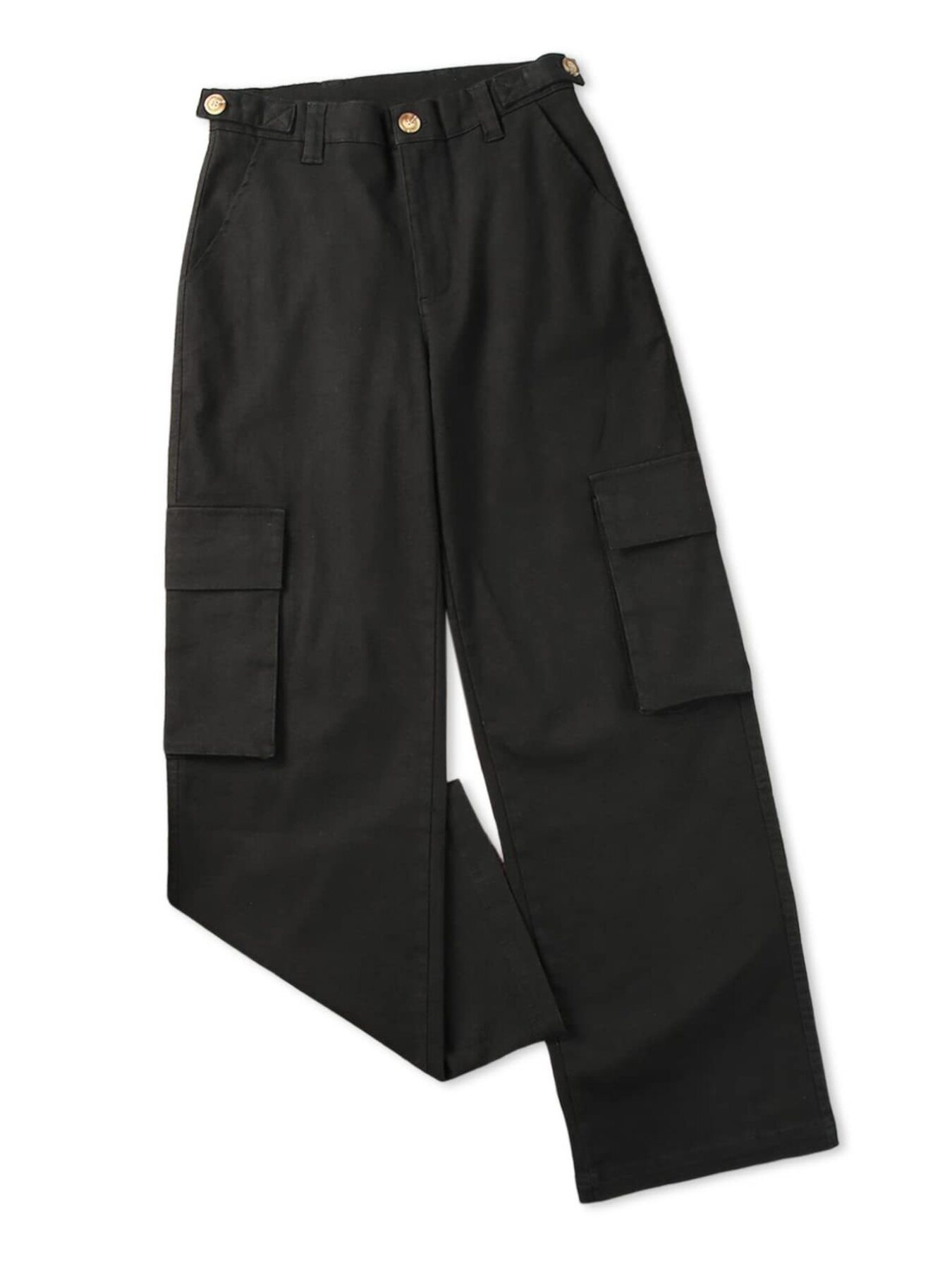 High-Waisted Wide Leg Cargo Jeans secondary