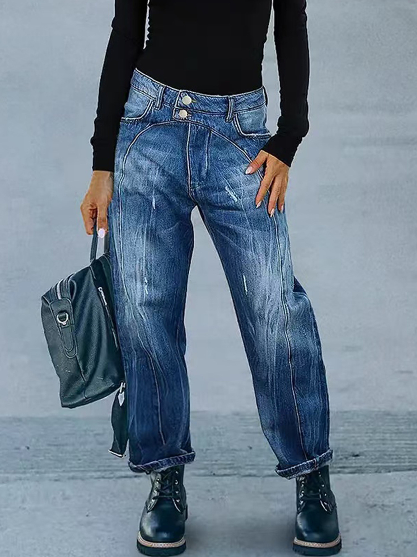 Wide Leg Jeans With Pockets