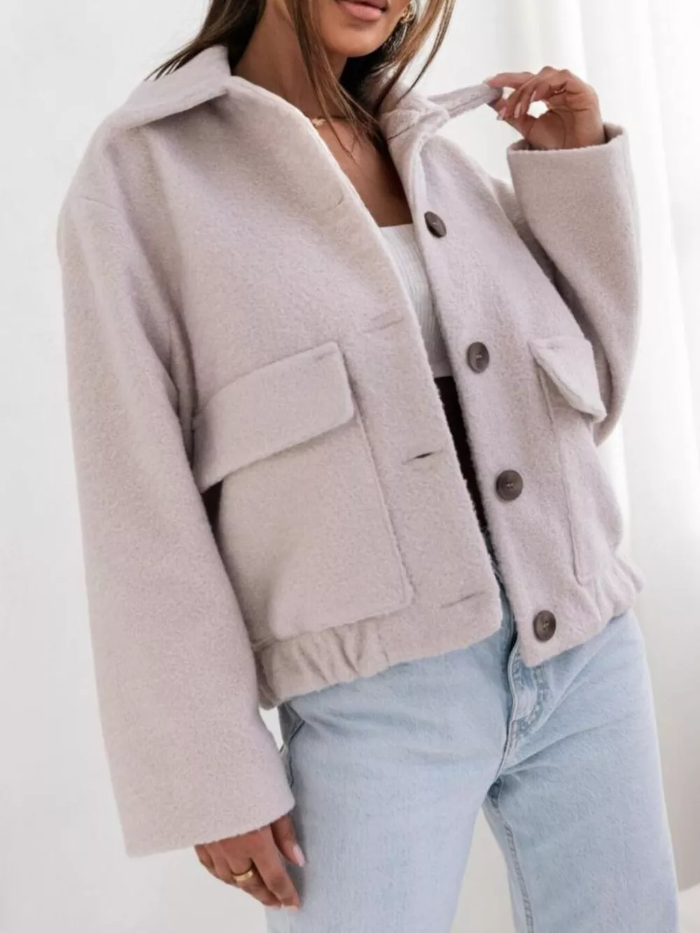 Button-Up Long Sleeve Outerwear