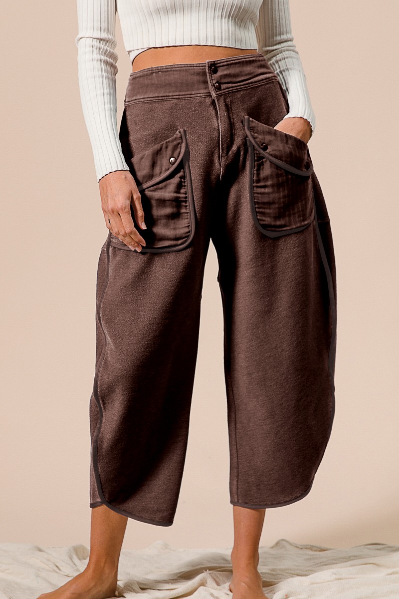 Bibi Washed Terry Pants With Pockets