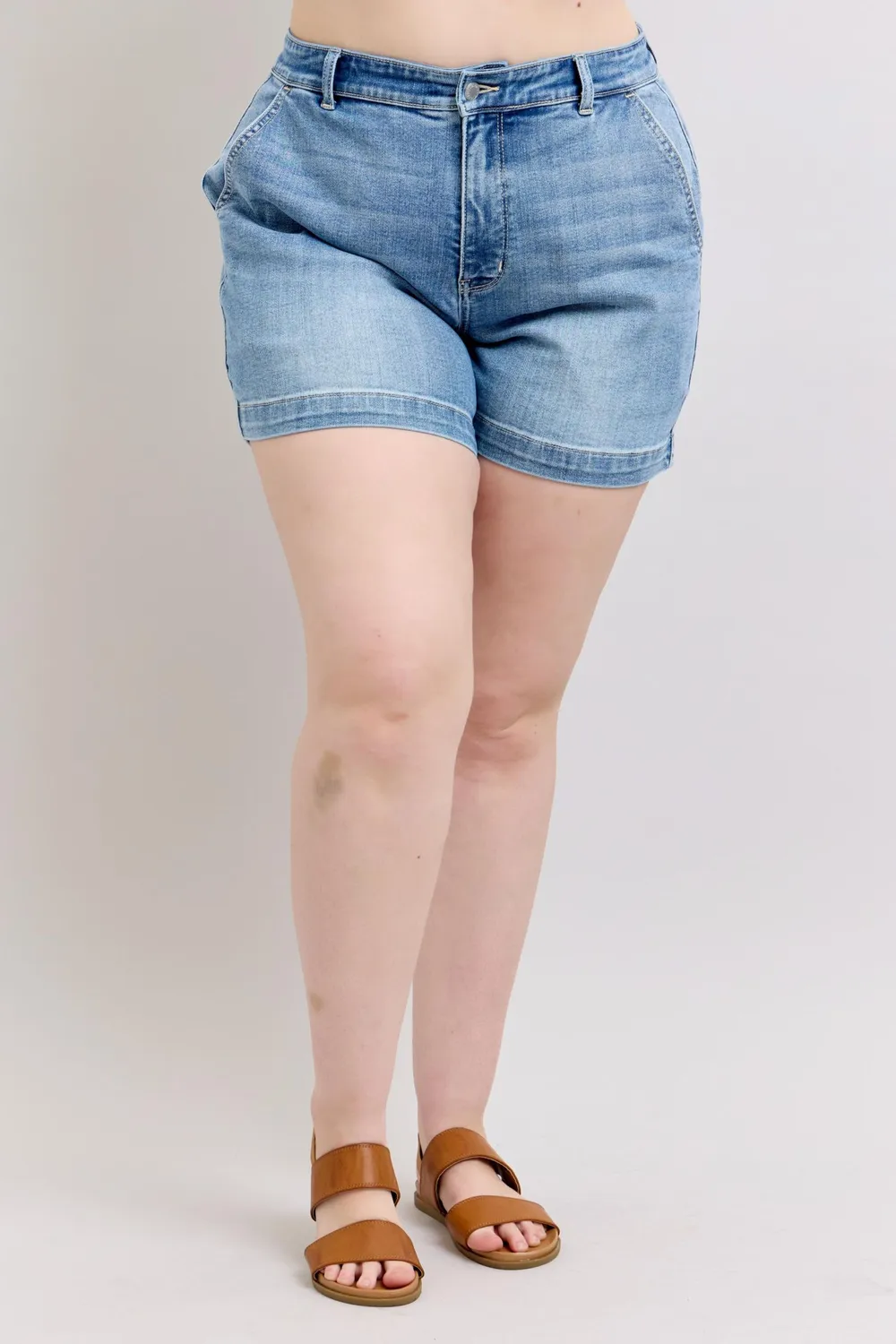 Judy Blue Plus Size High Rise Denim Shorts