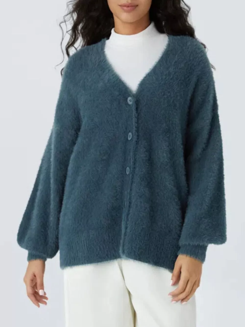 Cozy Knit Button-Down Cardigan