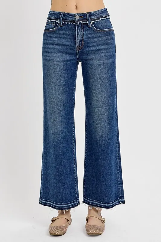 Risen Full Size Tummy Control Bootcut Jeans Plus Size