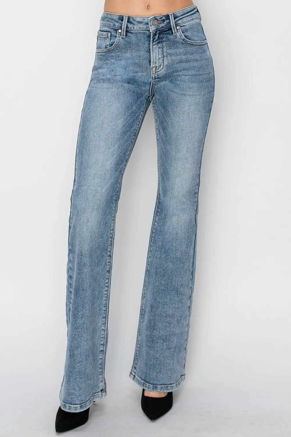 Risen Full Size Mid Rise Bootcut Jeans