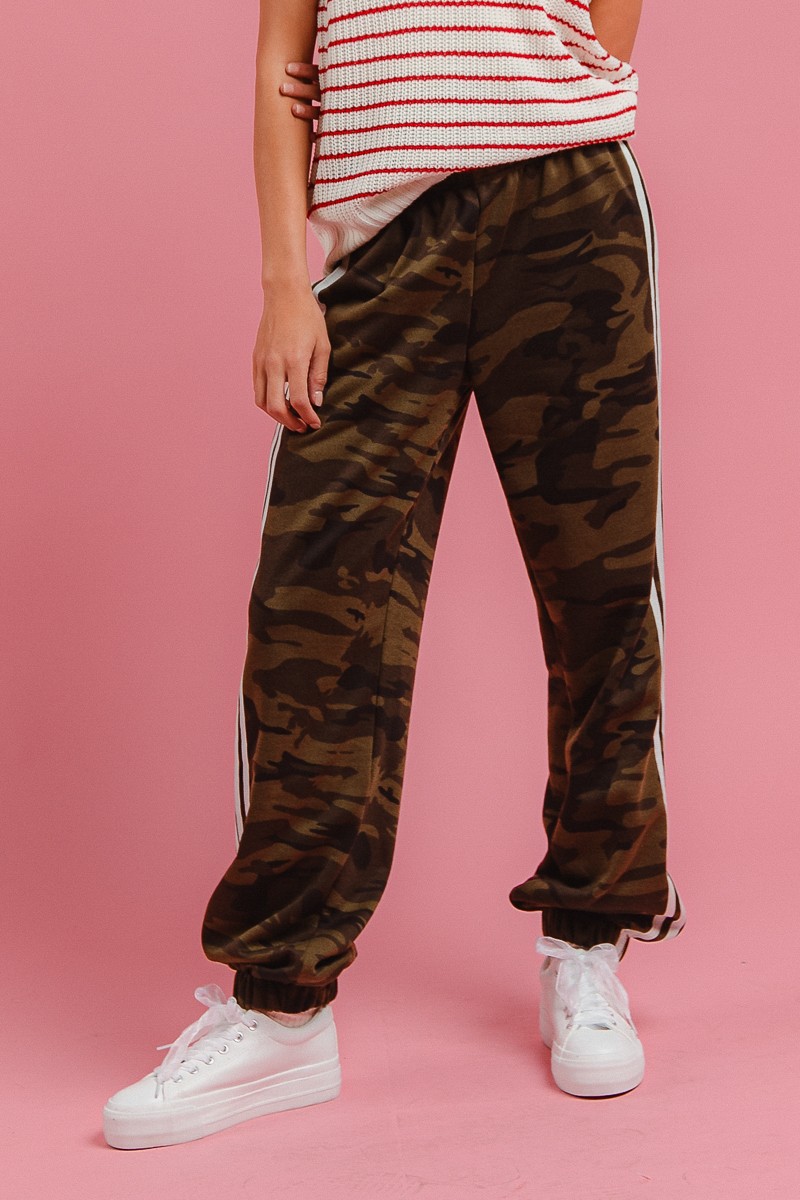 Bibi Side Lines Camouflage Track Pants