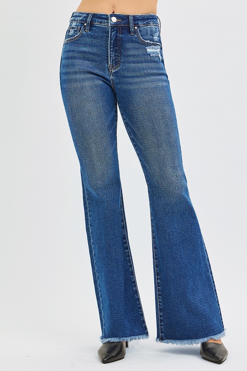 Risen High Rise Flare Jeans