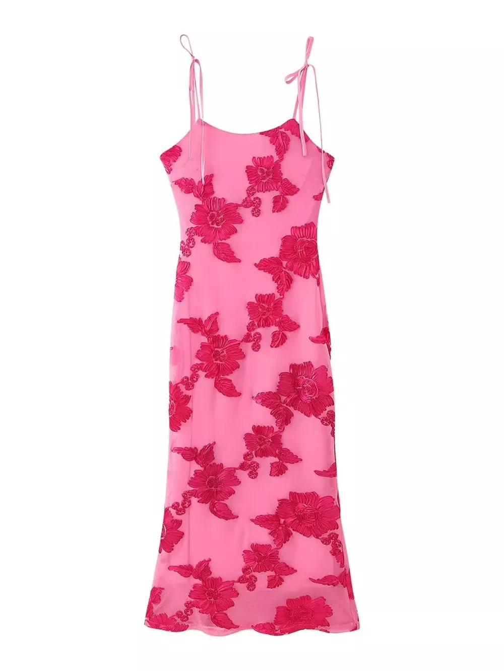 Floral Tie Shoulder Maxi Dress