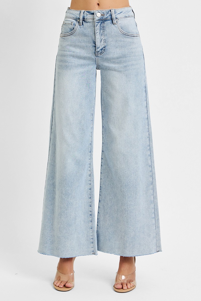 Risen Full Size High Rise Ankle Wide Palazzo Jeans Plus Size secondary