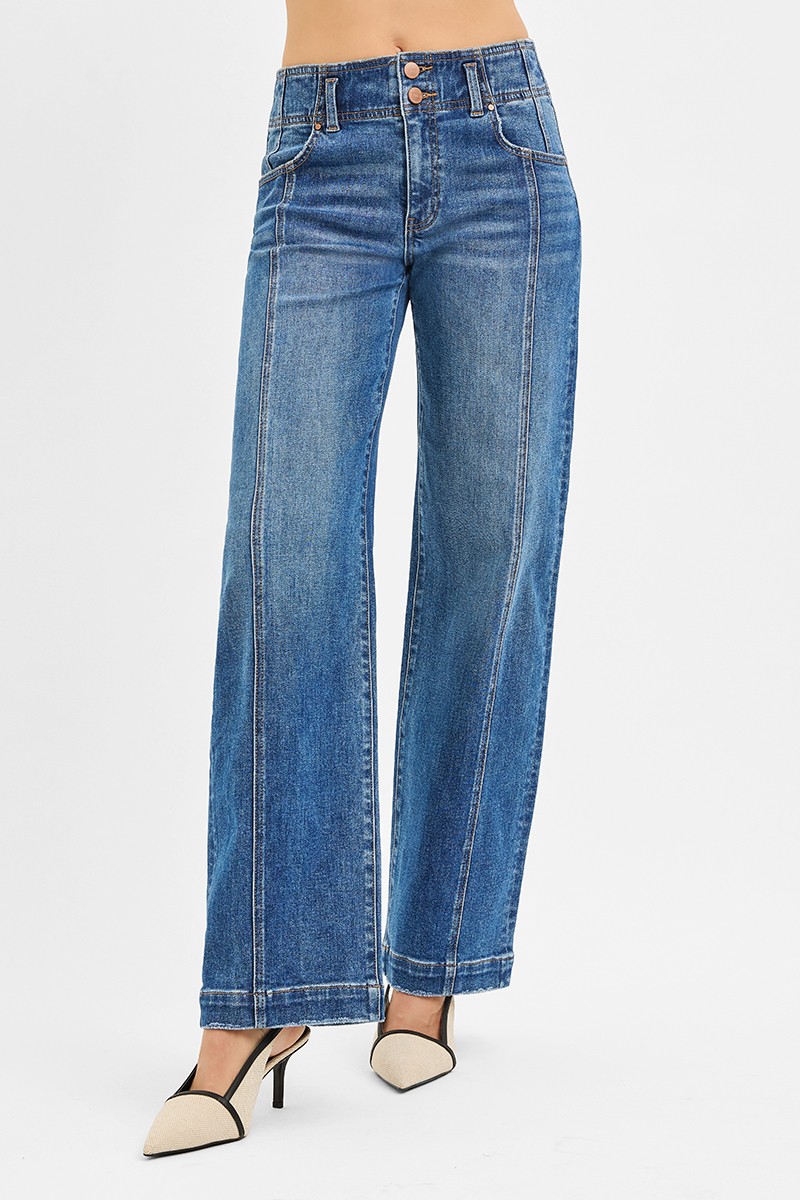 Risen Mid Rise Fit Wide Baggy Jeans secondary