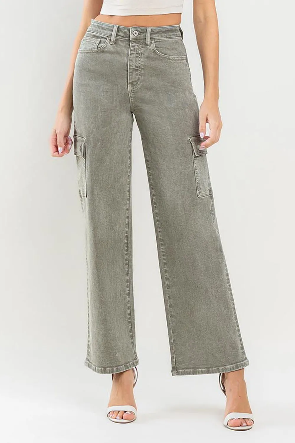 Vervet By Flying Monkey 90'S Super High Rise Cargo Jeans