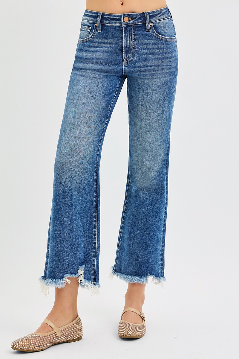 Risen Full Size Mid Rise Crop Straight Jeans Plus Size secondary