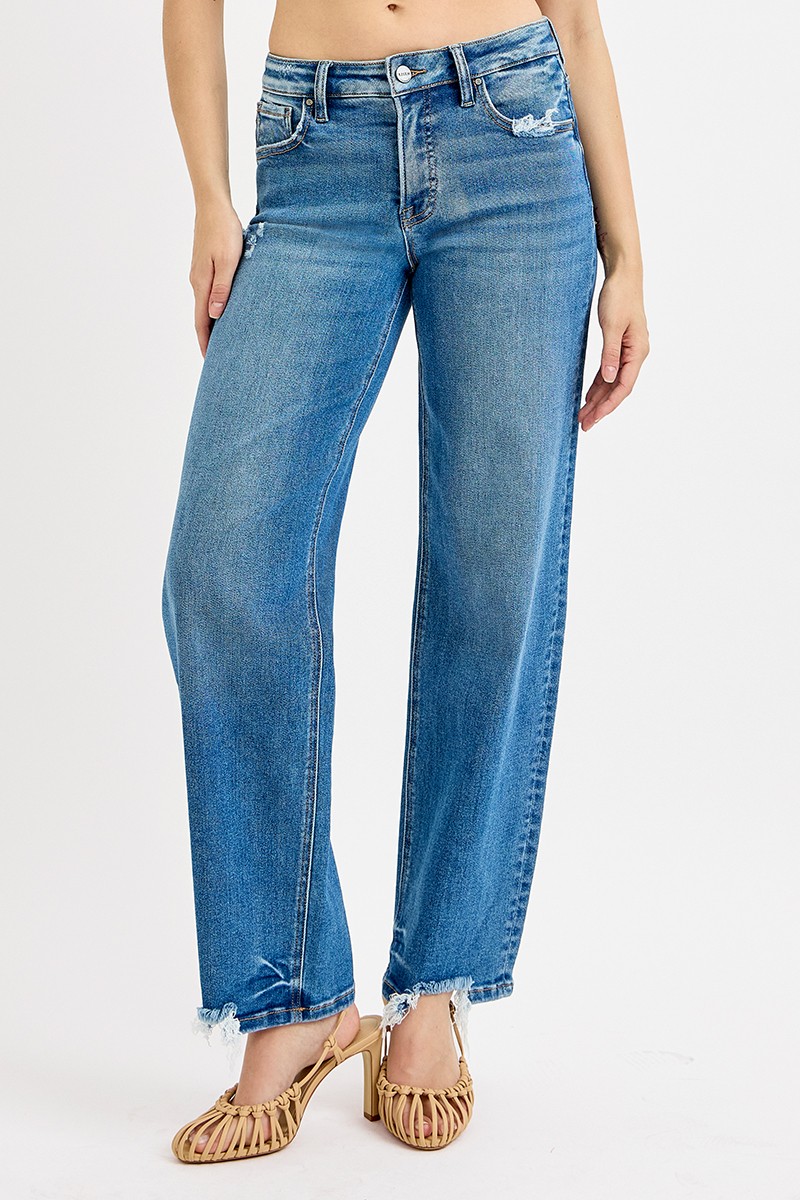 Risen Full Size Mid Rise Baggy Jeans Plus Size secondary