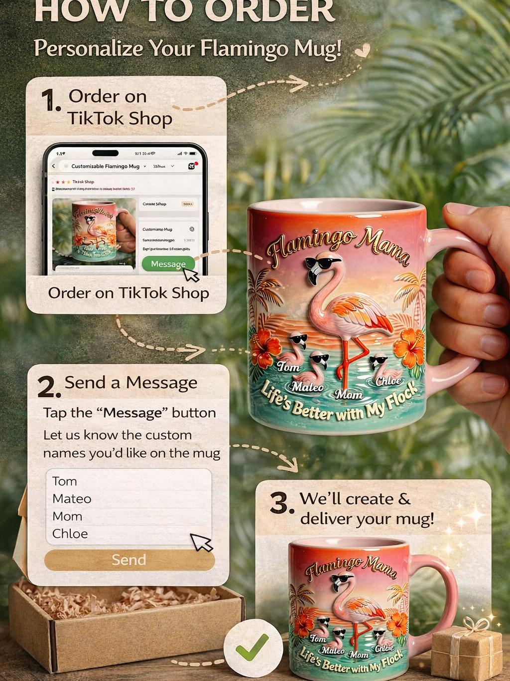 Personalized Chicken Farm Mug, Custom Name Fresh Eggs Coffee Cup, Mother's Day Gift, 3D Inflated Effect Print 2D Ceramic Mug, Crazy Chicken Lady Gift For Grandma 4