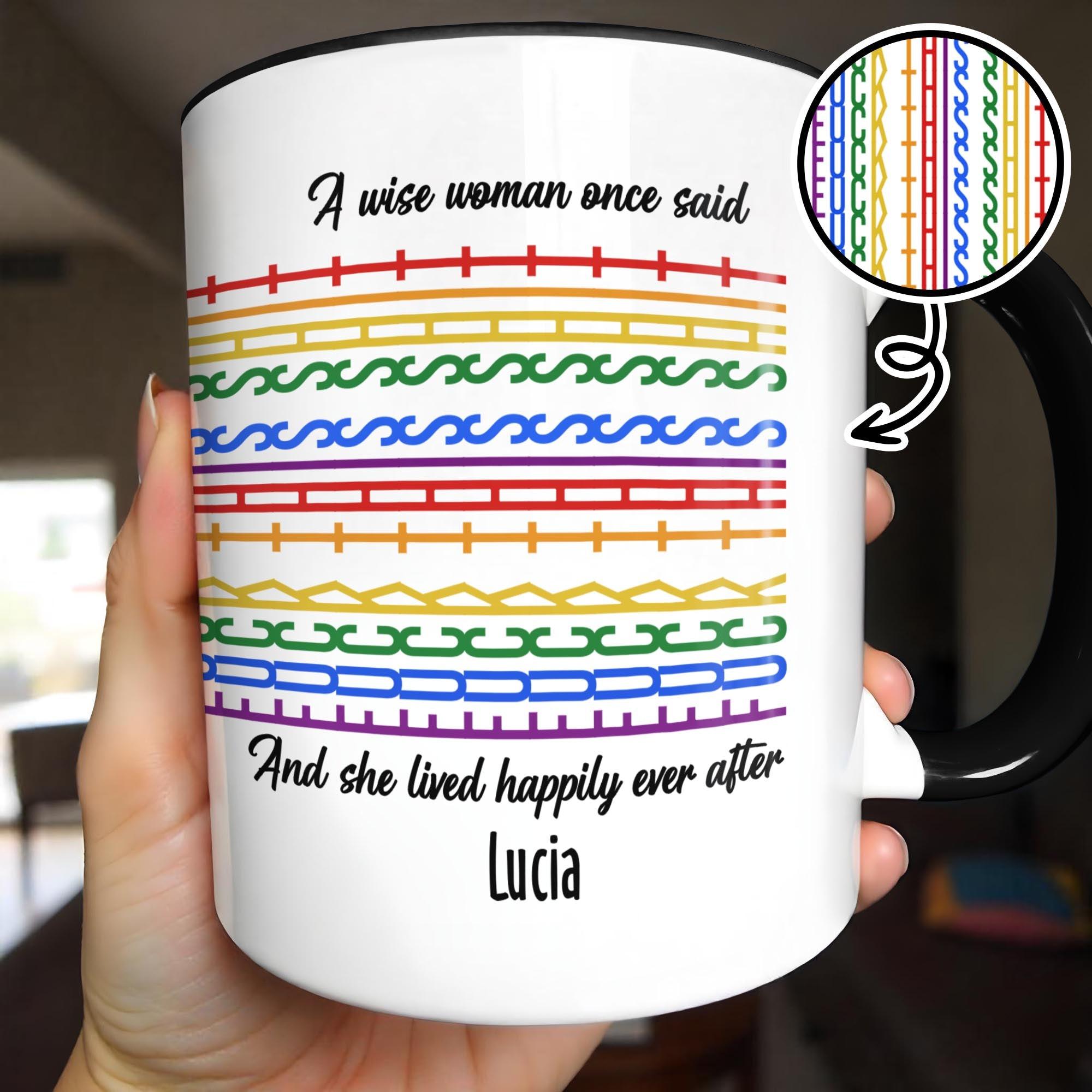 Personalized Wise Woman Once Said Mug, Custom Name Sarcastic Hidden Message Quote Cup, Mother's Day Gift, 3D Inflated Effect Print 2D Ceramic Mug,