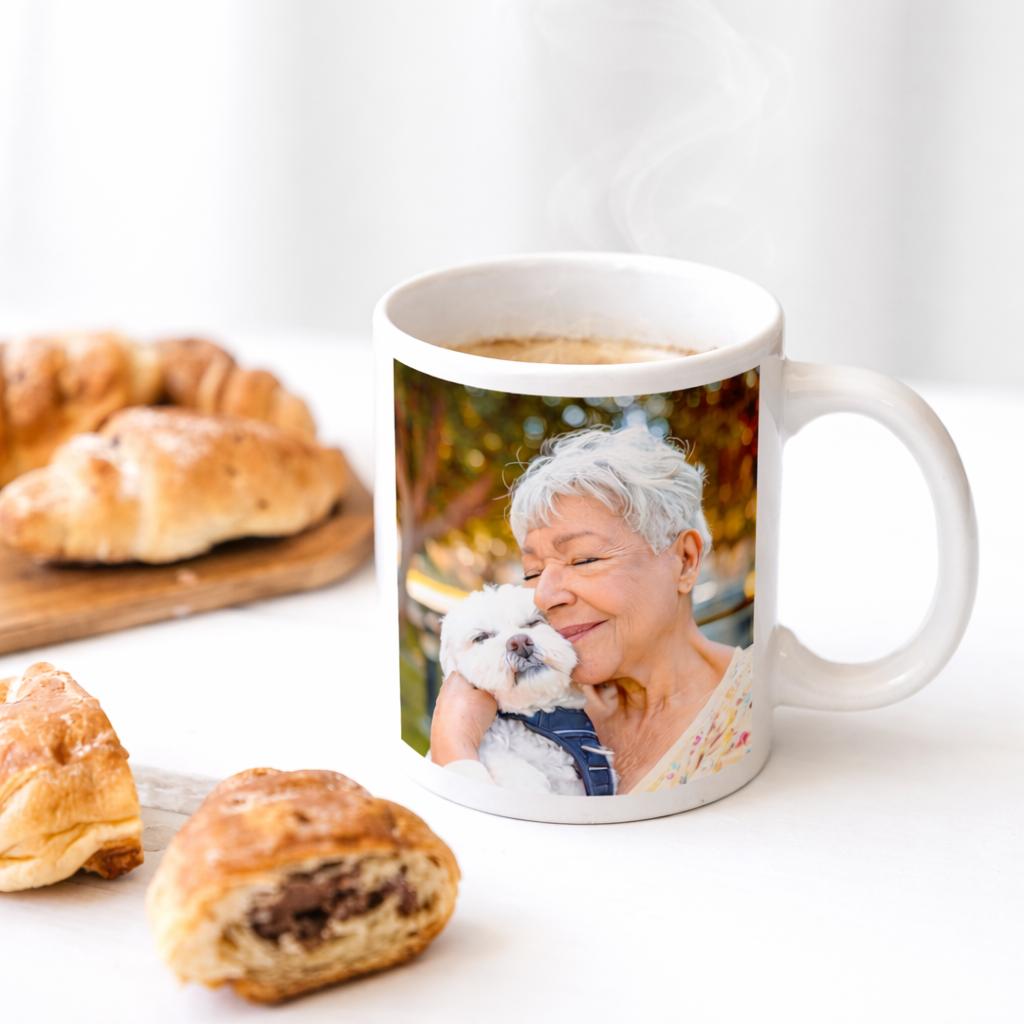 [Flash Deals] BojjiArtist Personalized Picture Mug, Custom Photo Collage Coffee Cup, Unique Gift For Family Grandma Grandpa, Durable Ceramic Tea Mug, Birthday Gift For Her, 3