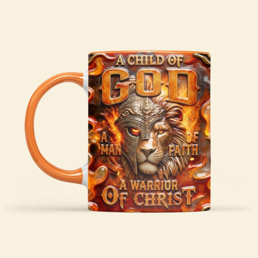 Personalized Warrior of Christ Lion Spartan Mug, Child of God Man of Faith Coffee Cup, Christian Warrior Aesthetic Drinkware, Spiritual Warfare Lion of Judah Shell, Bold Faith Based Man Cave Accessory 4