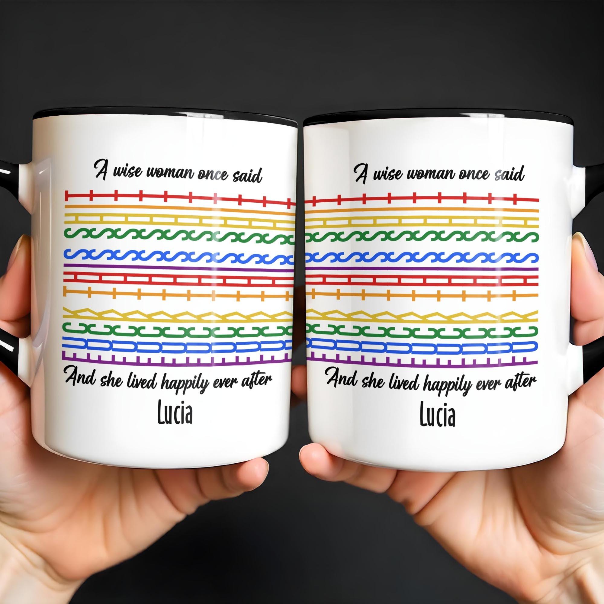Personalized Wise Woman Once Said Mug, Custom Name Sarcastic Hidden Message Quote Cup, Mother's Day Gift, 3D Inflated Effect Print 2D Ceramic Mug, 3