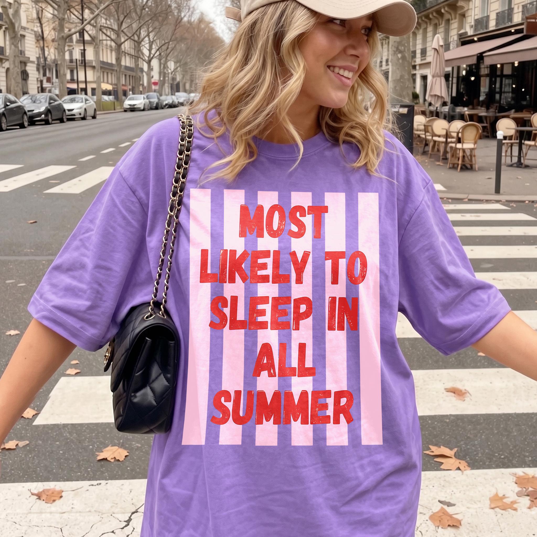 BojjiArtist Personalized Most Likely To Summer T-Shirts, Custom Last Day of School Teacher Tee, Custom Text Graphic Tee, Unique Gift for Teens, Matching Teacher Team Outfit 2