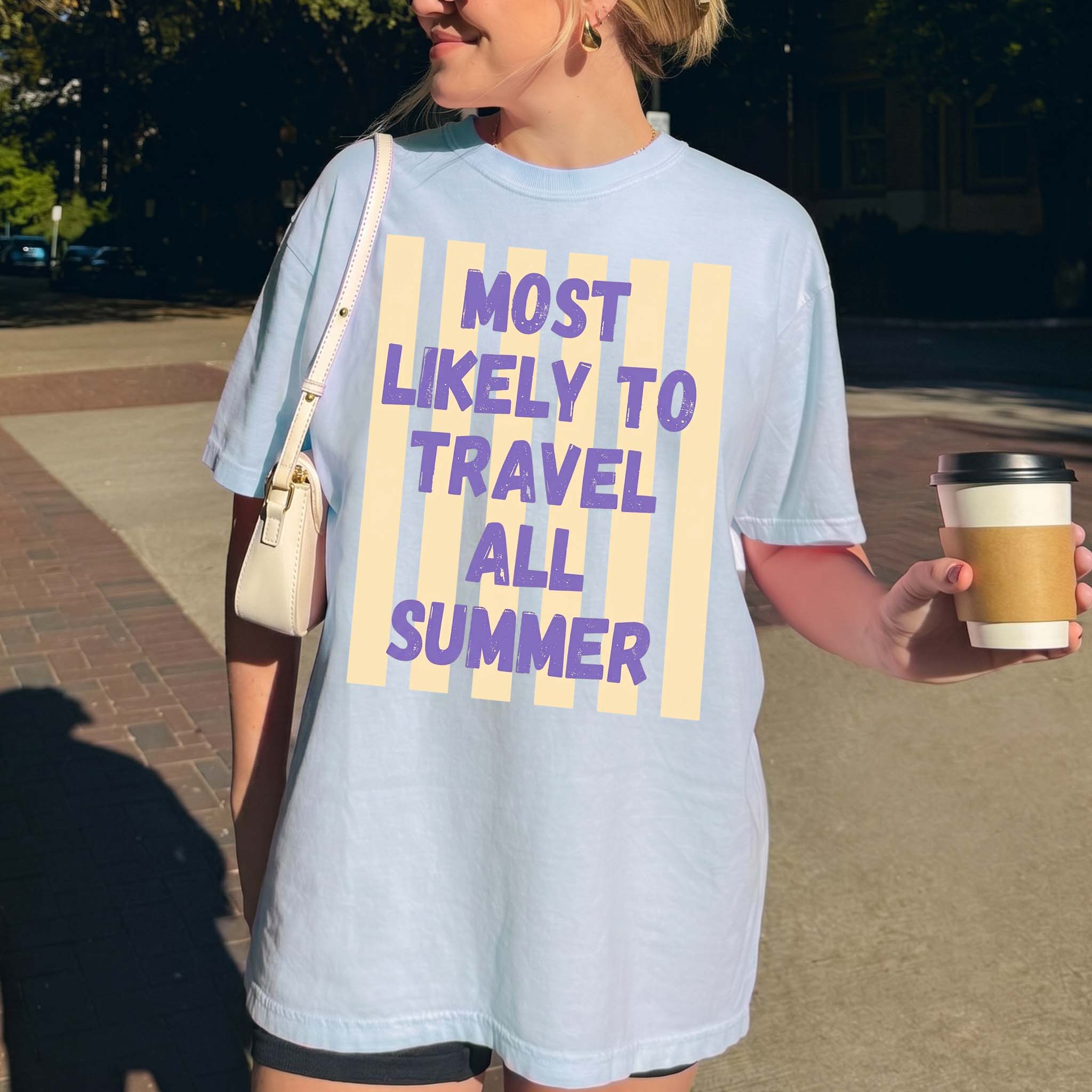 BojjiArtist Personalized Most Likely To Summer T-Shirts, Custom Last Day of School Teacher Tee, Custom Text Graphic Tee, Unique Gift for Teens, Matching Teacher Team Outfit 3