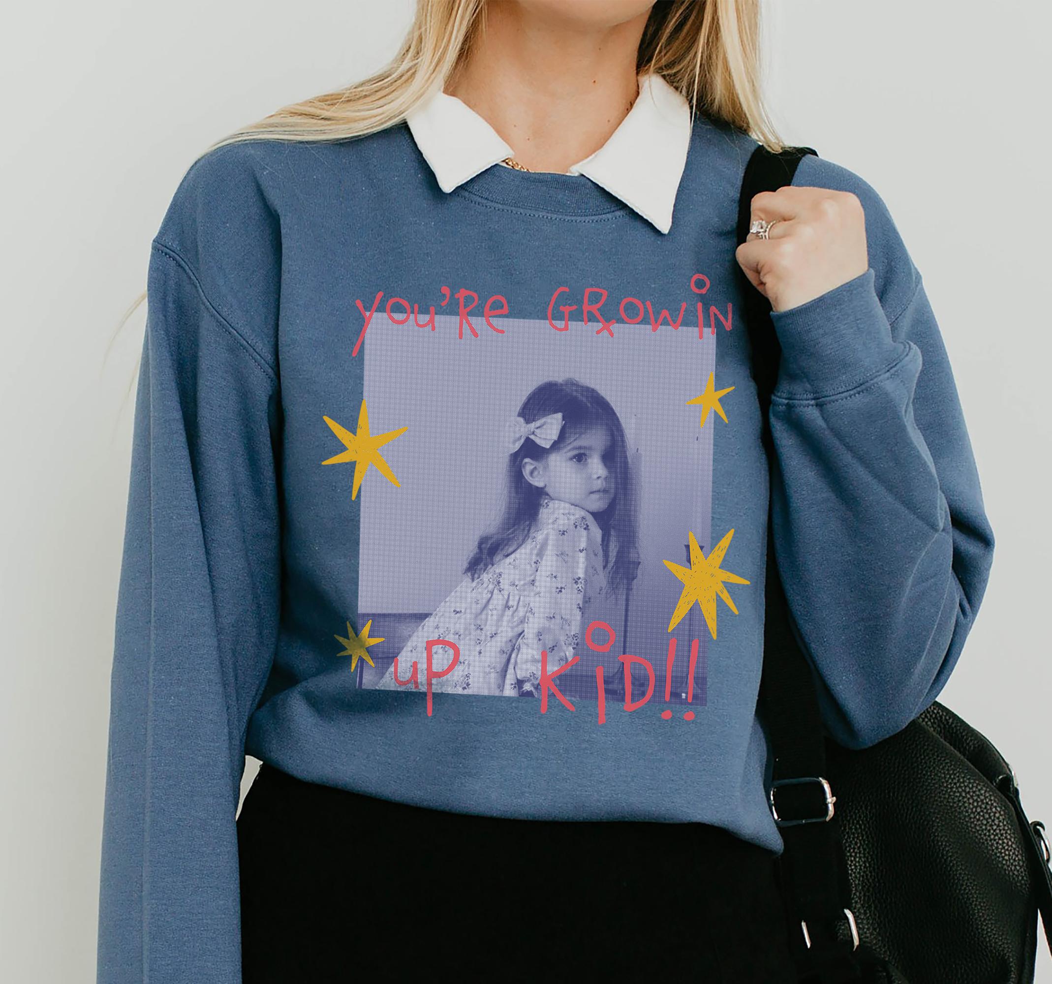 [Flash Deals] s Personalized Photo Vintage Bootleg Sweatshirt, Custom Memories Picture Collage T Shirt, Sentimental Gift For Mom, Trendy Shirt Women Keepsake Gift 4