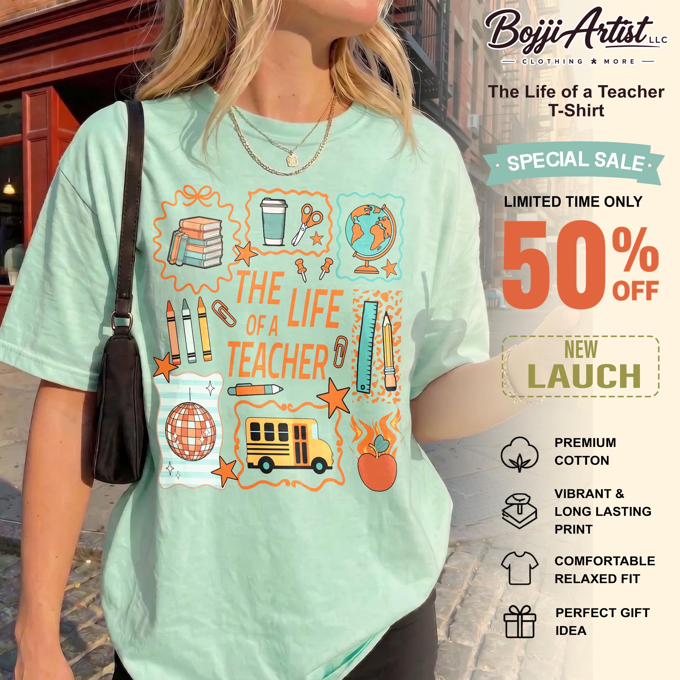 Women's Retro Casual Short Sleeve Round Neck Soft Style Teacher Parody Graphic Print 1-Piece T-Shirt - Ribbed Streetwear Cotton Blend, Wrap Back Back To School Educator Tee 2