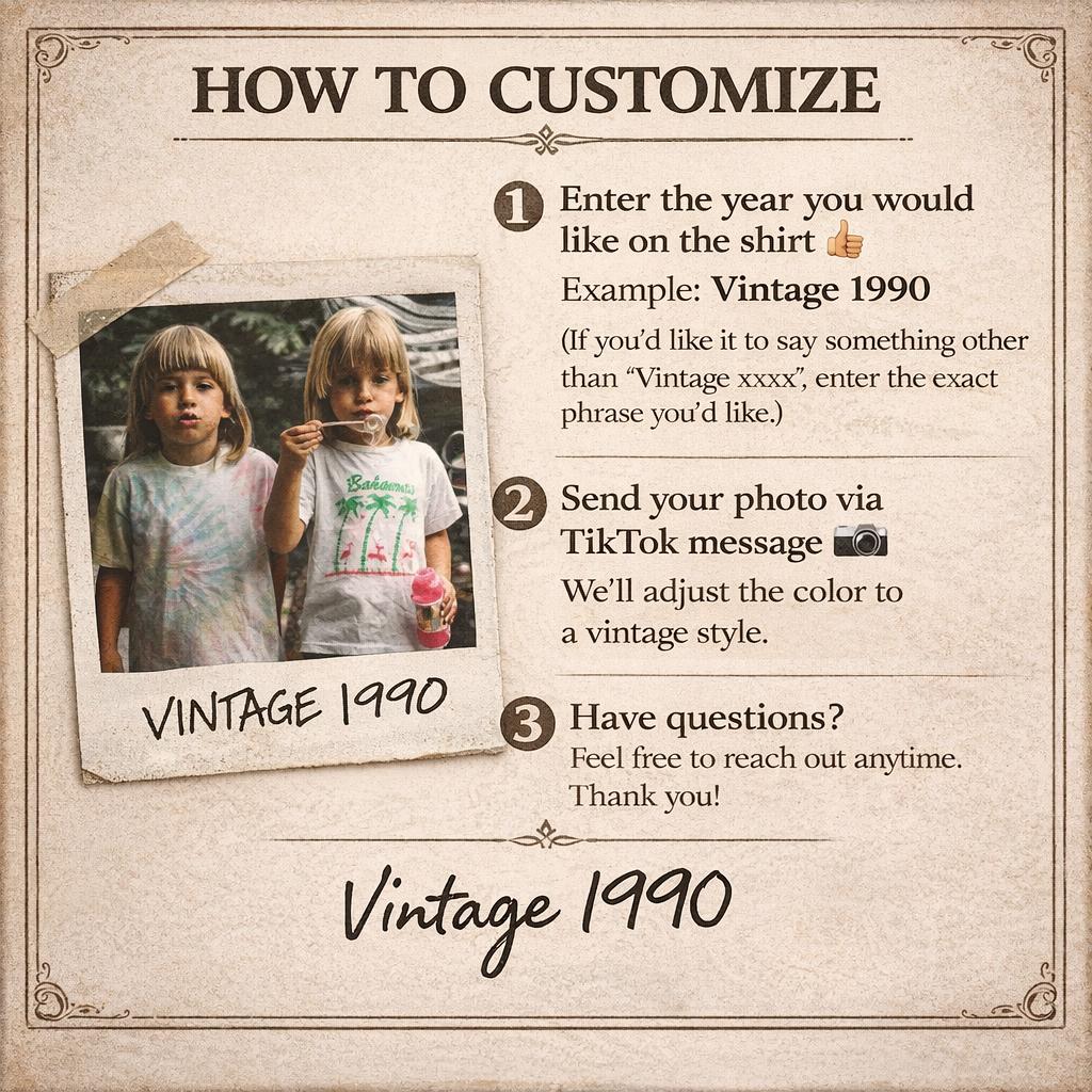 Custom Vintage Photo T-Shirt, Personalized Year Graphic Tee, Retro Custom Picture Shirt, Nostalgic Birthday Gift, Trendy Y2K Custom Clothing, Unisex Minimalist Top 3