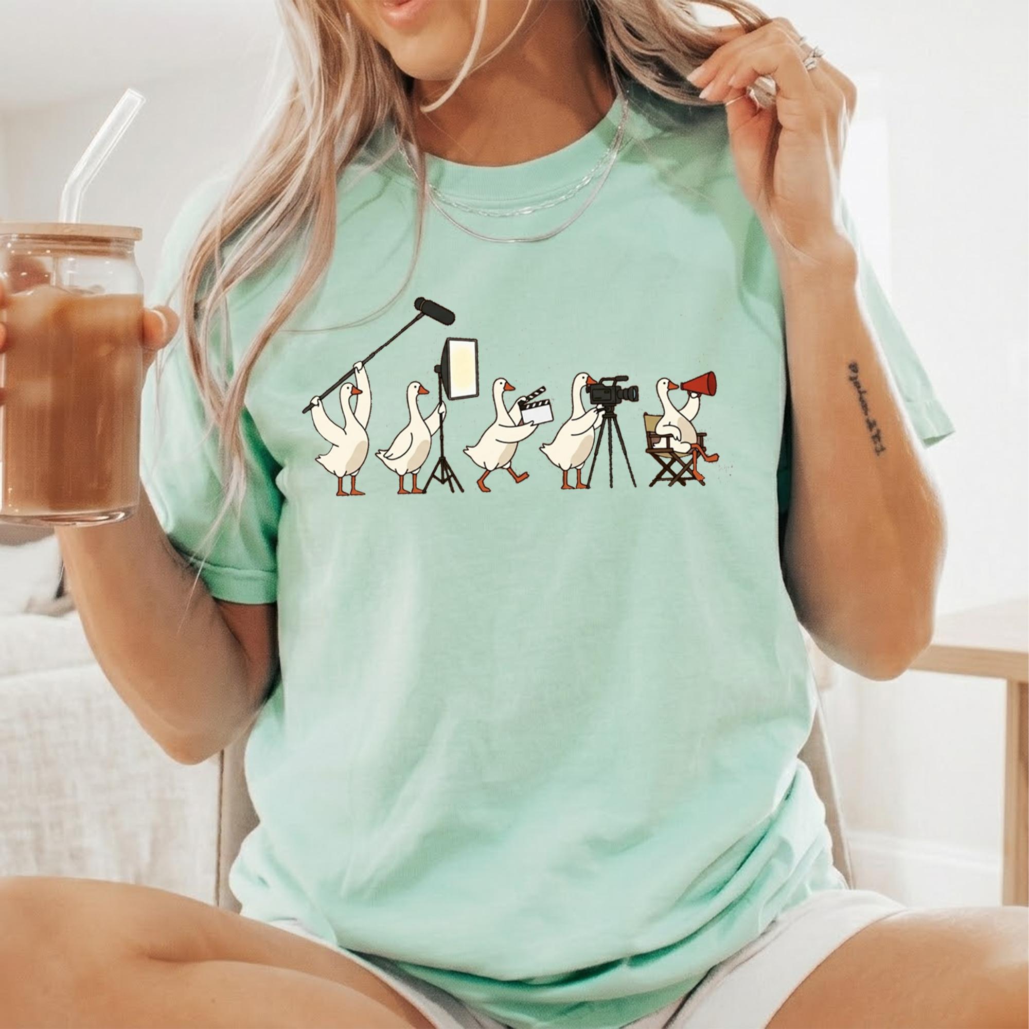 Funny Film Crew Goose Shirt Movie Production Graphic Tee Videographer Camera Operator T Shirt Filmmaker Gift For Men Women 3