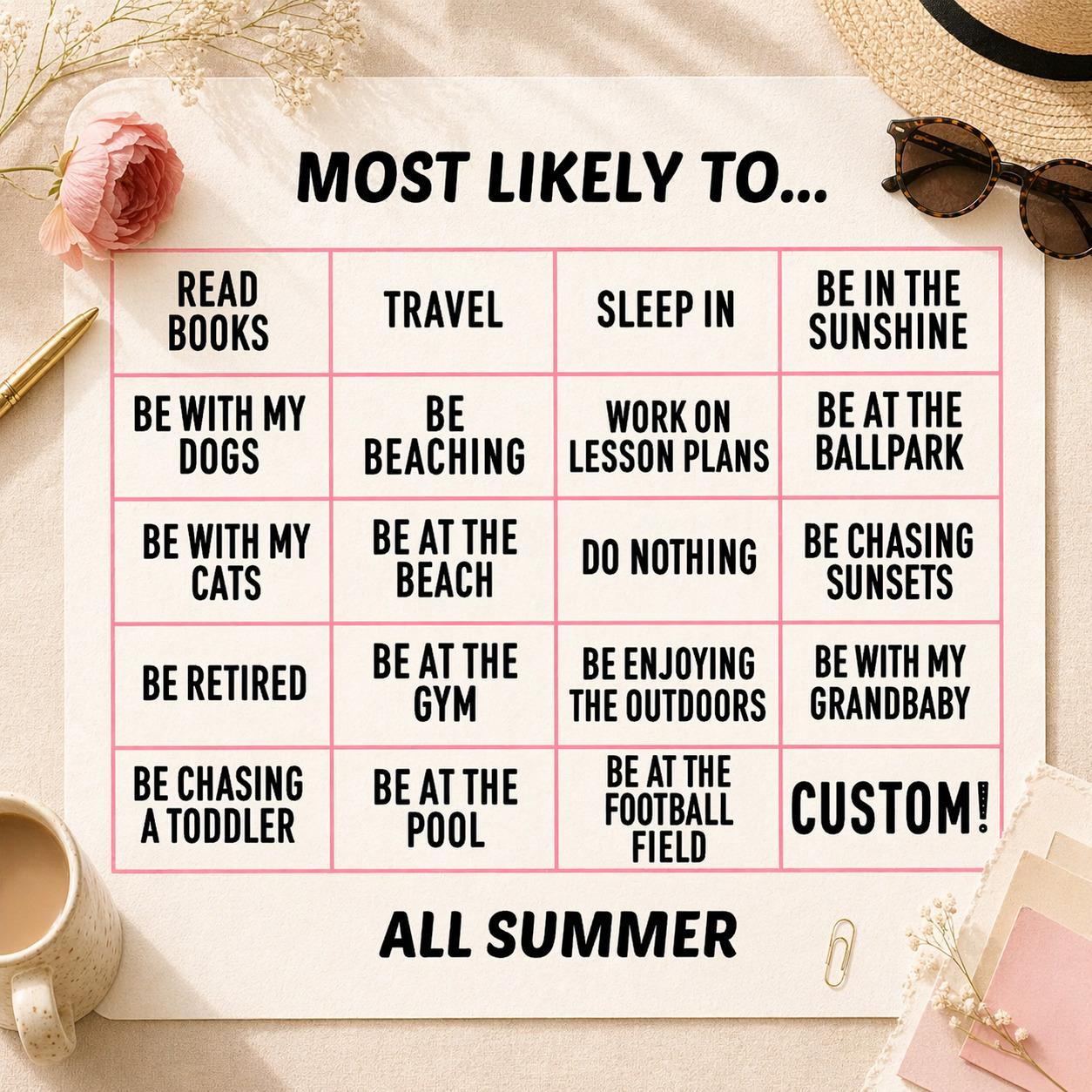 Most Likely To Be At The Pool All Summer Teacher Stripes T-Shirt For Women Casual Preppy Summer Aesthetic Premium Cotton Back To School Apparel Educator Gift Funny Graphic Tee Top Comfortable Relaxed Fit For Everyday Wear 4