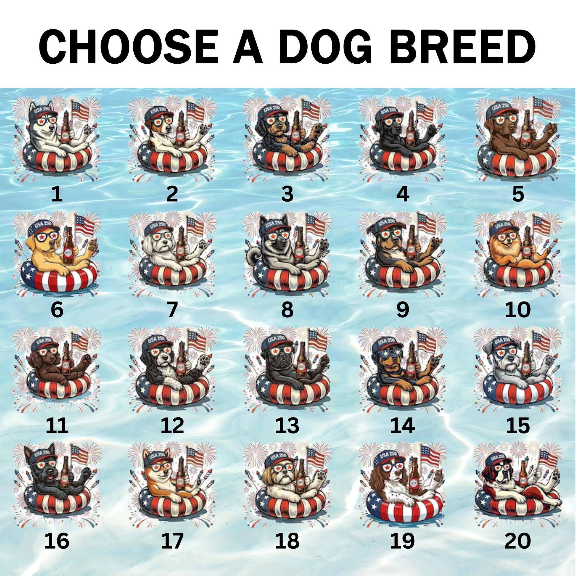 Women's Round Neck Short-Sleeve Streetwear T-Shirt - Personalized Funny Patriotic Dog Breed 4th of July USA Flag Fireworks Graphic, Retro Americana Aesthetic, Garment-Dyed Cotton, 250th Anniversary Casual Tops for Dog Lovers 3