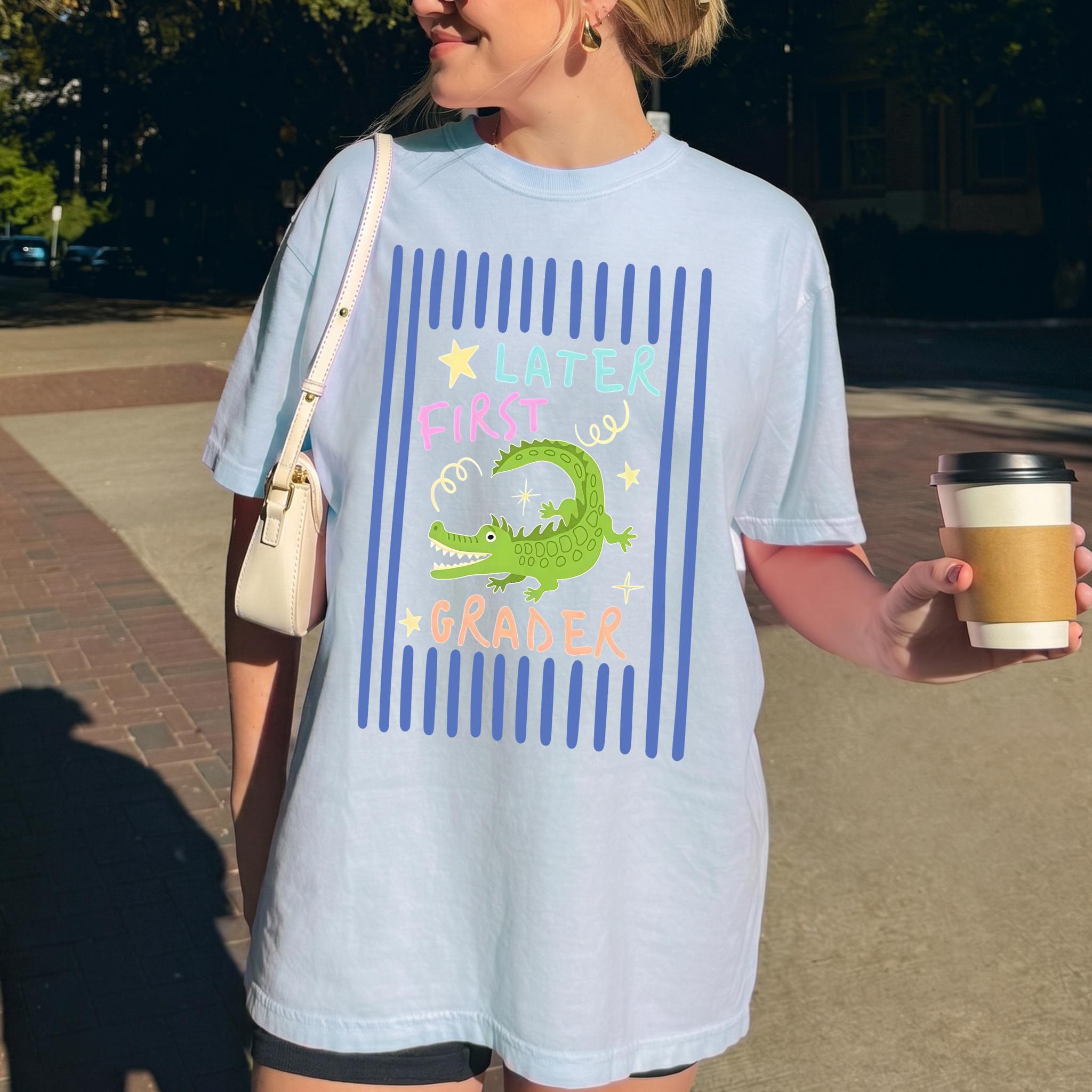 BojjiArtist Later First Grader Last Day of School Teacher Shirt, See You Later Alligator Tee, End of Year Teacher Shirt, Summer Teacher Top, Gift for Teacher 2