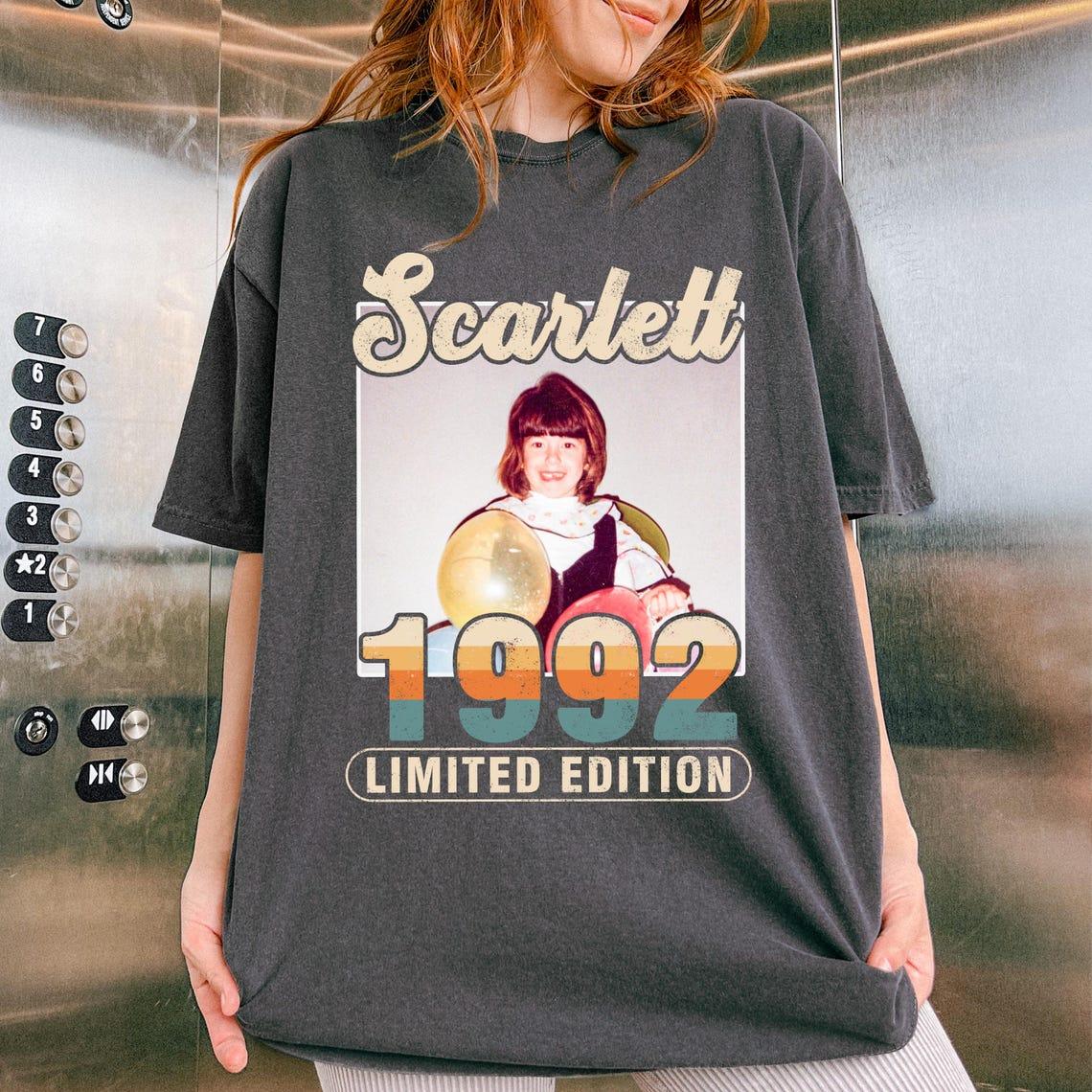 [Flash Deals] s Personalized 1990s Retro Style Shirt, Plus Size Fashion Custom Photo Birthday Tee, Limited Edition Vintage Name Year Gift For Her, Cute Tops For Women 3